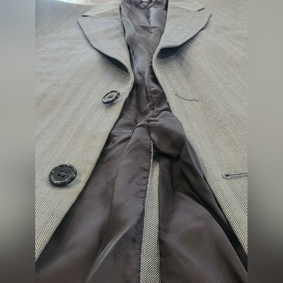 40L Men's Jos. A Bank Blazer Silver Gray Herringbone Silk & Wool Sport Coat - Picture 7 of 10